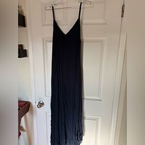 Navy A line maxi dress